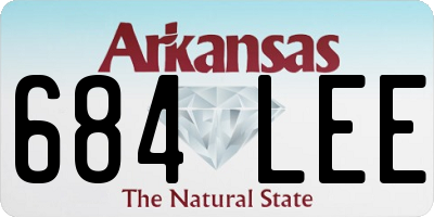 AR license plate 684LEE