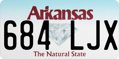 AR license plate 684LJX
