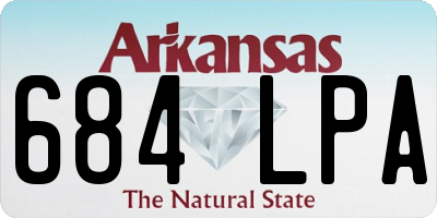 AR license plate 684LPA