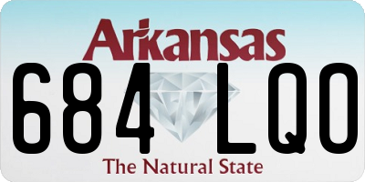 AR license plate 684LQO