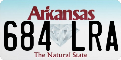 AR license plate 684LRA