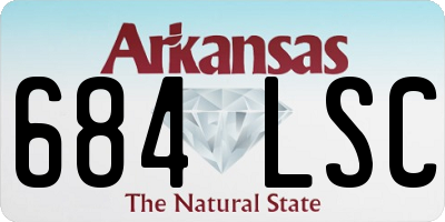 AR license plate 684LSC