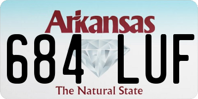 AR license plate 684LUF