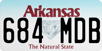 AR license plate 684MDB