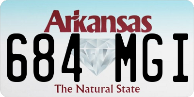 AR license plate 684MGI