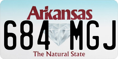 AR license plate 684MGJ