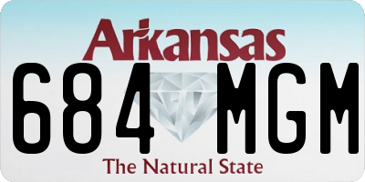 AR license plate 684MGM