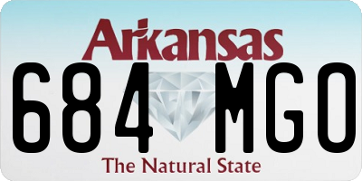 AR license plate 684MGO
