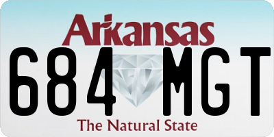 AR license plate 684MGT