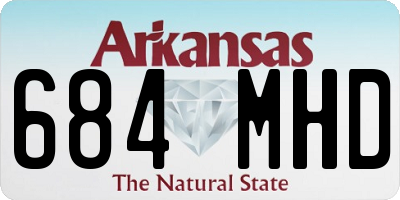 AR license plate 684MHD