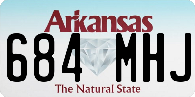 AR license plate 684MHJ