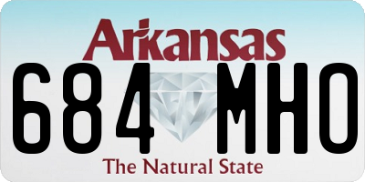AR license plate 684MHO