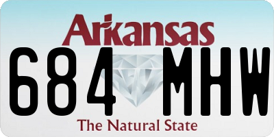 AR license plate 684MHW
