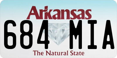 AR license plate 684MIA