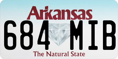 AR license plate 684MIB