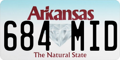 AR license plate 684MID