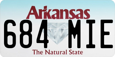 AR license plate 684MIE