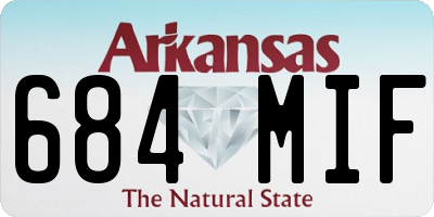 AR license plate 684MIF