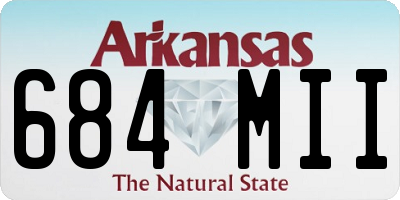 AR license plate 684MII