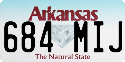 AR license plate 684MIJ