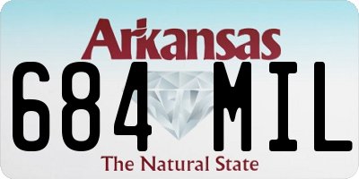 AR license plate 684MIL