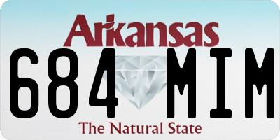 AR license plate 684MIM