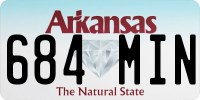 AR license plate 684MIN