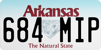 AR license plate 684MIP