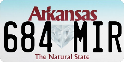 AR license plate 684MIR
