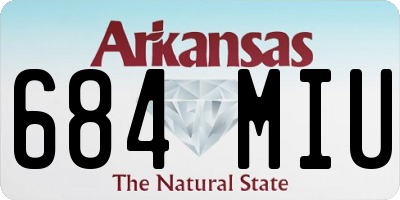 AR license plate 684MIU