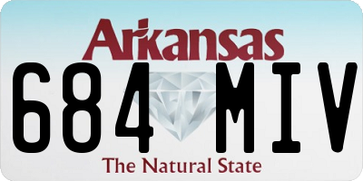 AR license plate 684MIV