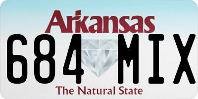 AR license plate 684MIX