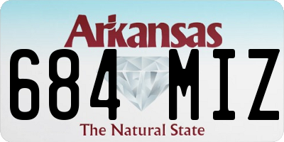 AR license plate 684MIZ