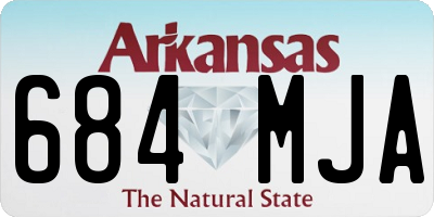 AR license plate 684MJA