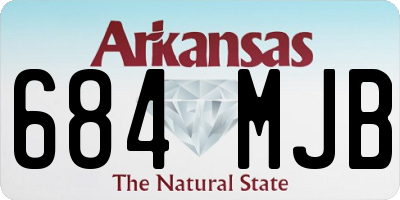 AR license plate 684MJB