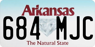 AR license plate 684MJC