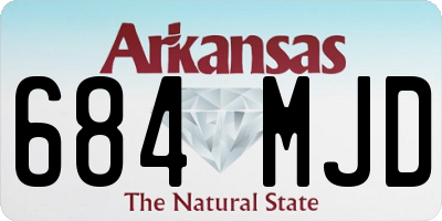 AR license plate 684MJD