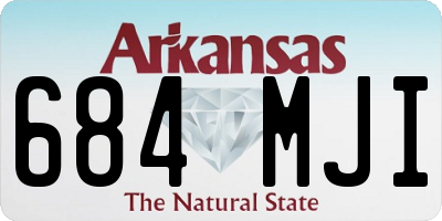 AR license plate 684MJI