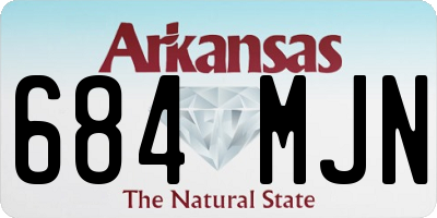 AR license plate 684MJN