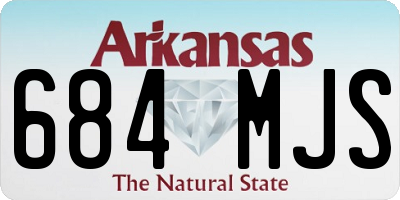 AR license plate 684MJS
