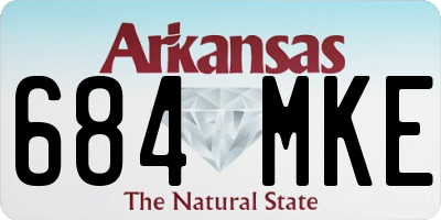 AR license plate 684MKE