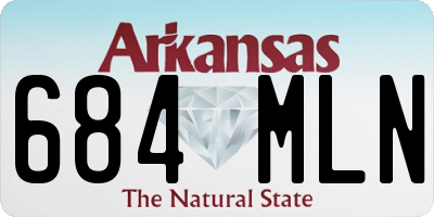 AR license plate 684MLN