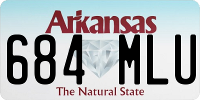 AR license plate 684MLU
