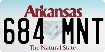 AR license plate 684MNT