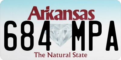 AR license plate 684MPA