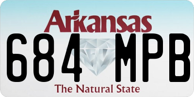 AR license plate 684MPB