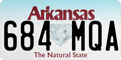 AR license plate 684MQA