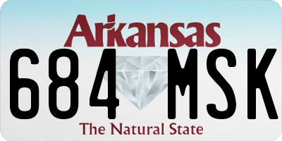 AR license plate 684MSK