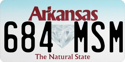 AR license plate 684MSM
