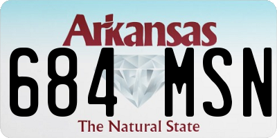AR license plate 684MSN